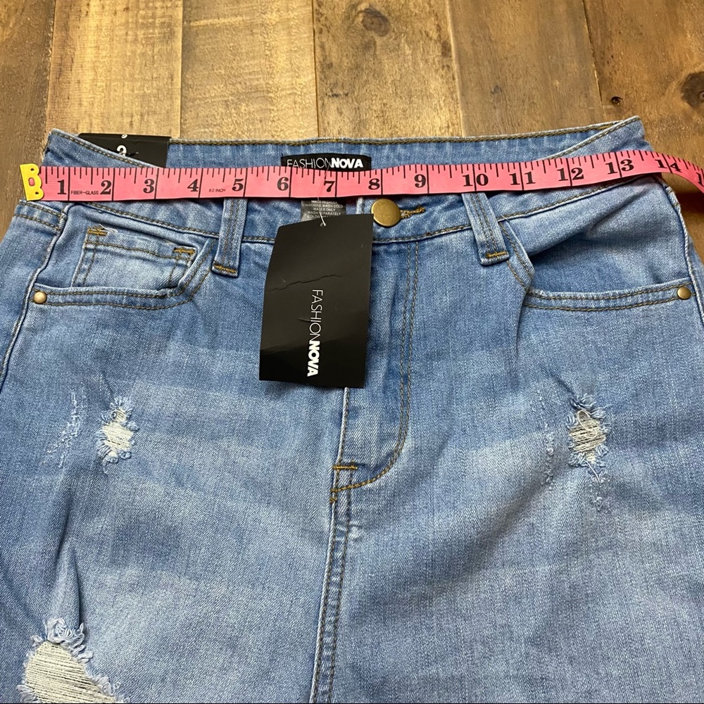 Fashion Nova Hannah High Rise Jeans Light Blue 9 - Picture 4 of 13